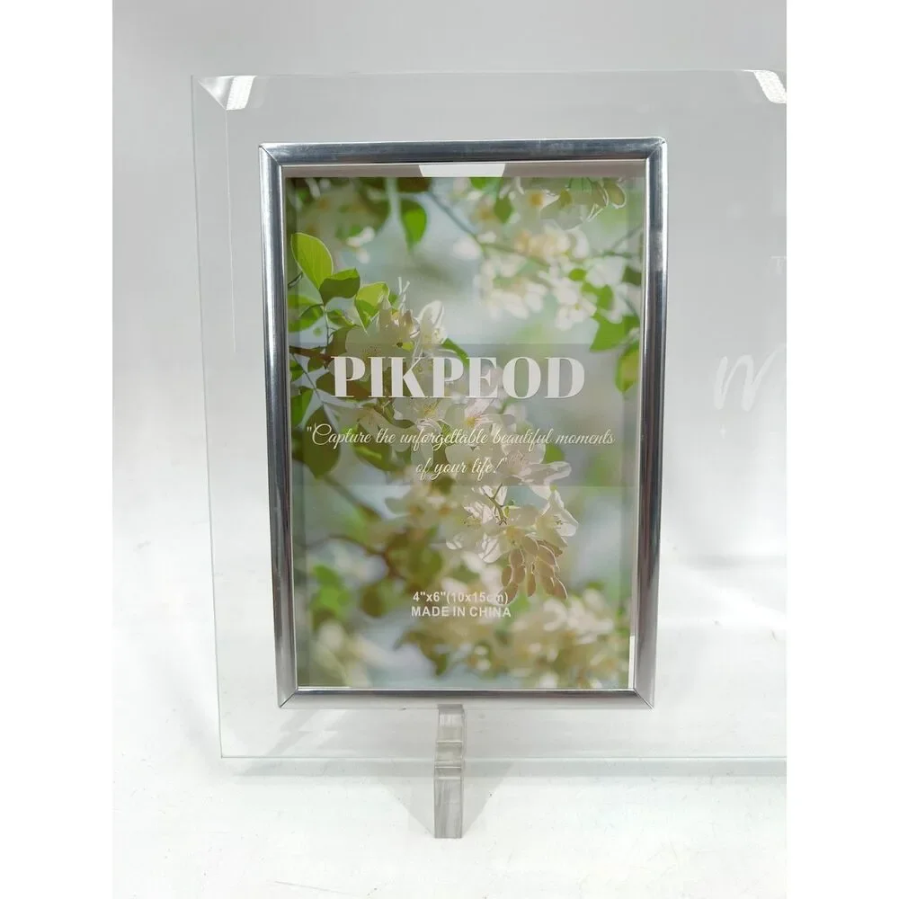 NIB Mr. & Mrs. 2026 Wedding 4x6 Glass Picture Frame Keepsake Engagement Gift